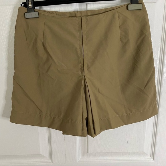 NWT Audrey Louise Reynolds Camel Italian Trench Pleat Sand Rain Shorts Beach L - Picture 4 of 10